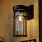 Vaxcel Crestline Aluminum 1 Light LED Dusk to Dawn Black Transitional Outdoor Wall Lantern Clear Glass T0742 - alternate 1
